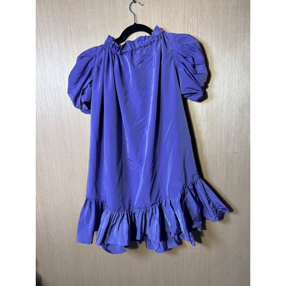 Tuckernuck Tabitha Hyacinth House Purple Ruffle‎ Mini Dress Short Sleeve
